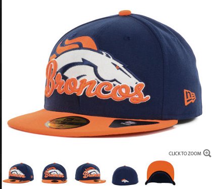Denver Broncos New Era Script Down 59FIFTY Hat 60d07